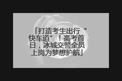 打造考生出行“快车道”！高考首日，冰城交警全员上岗为梦想护航