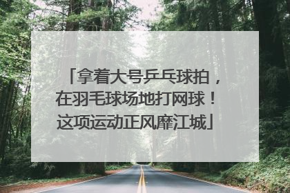 拿着大号乒乓球拍，在羽毛球场地打网球！这项运动正风靡江城