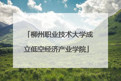 柳州职业技术大学成立低空经济产业学院
