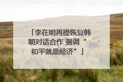 李在明再提恢复韩朝对话合作 强调“和平就是经济”