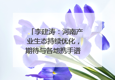 李建涛：河南产业生态持续优化，期待与各地携手谱写合作新篇章