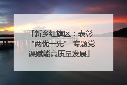 新乡红旗区：表彰 “两优一先” 专题党课赋能高质量发展
