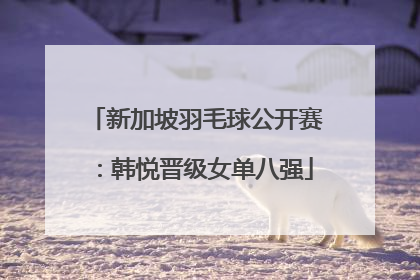 新加坡羽毛球公开赛：韩悦晋级女单八强