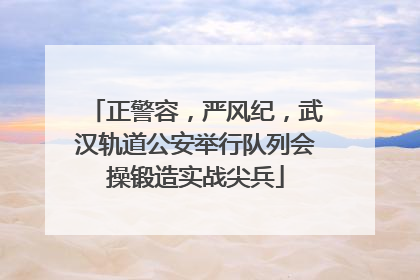 正警容，严风纪，武汉轨道公安举行队列会操锻造实战尖兵