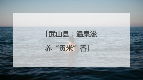 武山县：温泉滋养“贡米”香