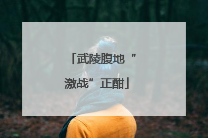 武陵腹地“激战”正酣