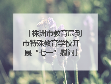 株洲市教育局到市特殊教育学校开展“七一”慰问