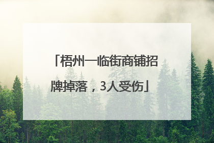 梧州一临街商铺招牌掉落，3人受伤