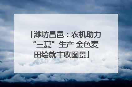 潍坊昌邑：农机助力“三夏”生产 金色麦田绘就丰收图景