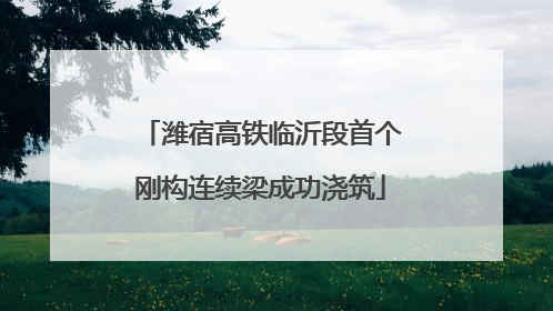潍宿高铁临沂段首个刚构连续梁成功浇筑