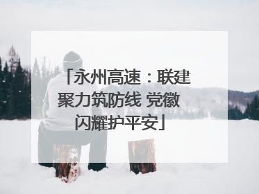永州高速：联建聚力筑防线 党徽闪耀护平安