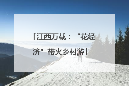 江西万载：“花经济”带火乡村游