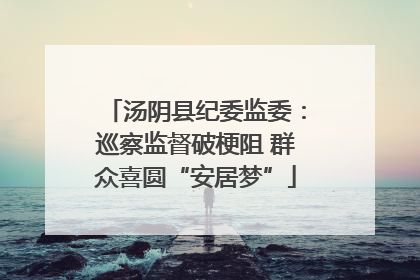 汤阴县纪委监委：巡察监督破梗阻 群众喜圆“安居梦”