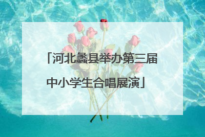 河北蠡县举办第三届中小学生合唱展演