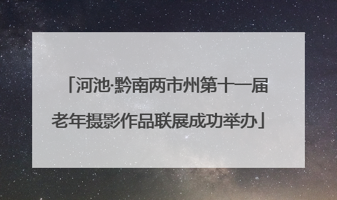 河池·黔南两市州第十一届老年摄影作品联展成功举办