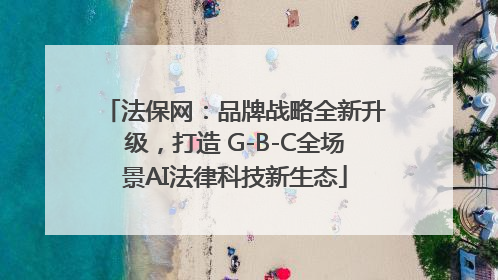 法保网：品牌战略全新升级，打造 G-B-C全场景AI法律科技新生态