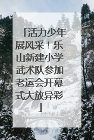 活力少年展风采！乐山新建小学武术队参加老运会开幕式大放异彩