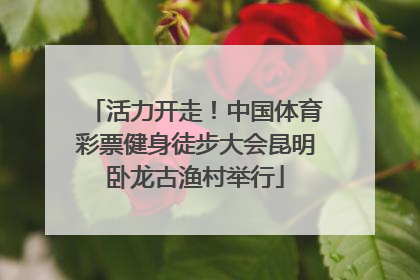 活力开走！中国体育彩票健身徒步大会昆明卧龙古渔村举行