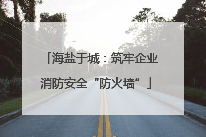 海盐于城：筑牢企业消防安全“防火墙”