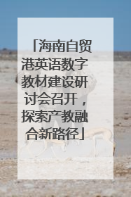 海南自贸港英语数字教材建设研讨会召开，探索产教融合新路径