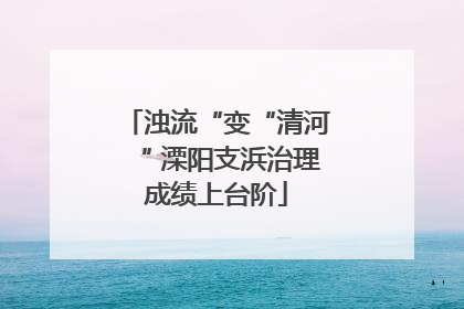 浊流“变“清河“ 溧阳支浜治理成绩上台阶