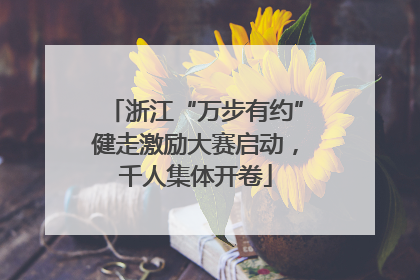 浙江“万步有约”健走激励大赛启动，千人集体开卷