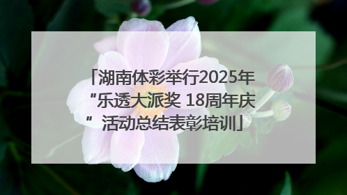 湖南体彩举行2025年“乐透大派奖 18周年庆”活动总结表彰培训