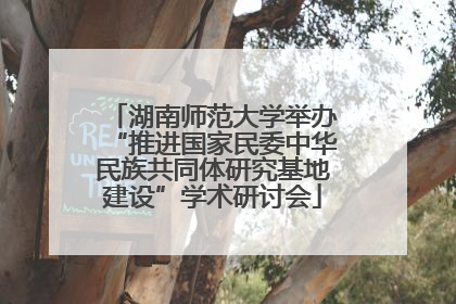 湖南师范大学举办“推进国家民委中华民族共同体研究基地建设”学术研讨会