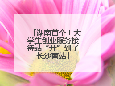 湖南首个！大学生创业服务接待站“开”到了长沙南站