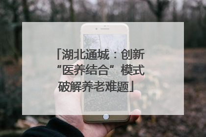 湖北通城：创新 “医养结合”模式 破解养老难题