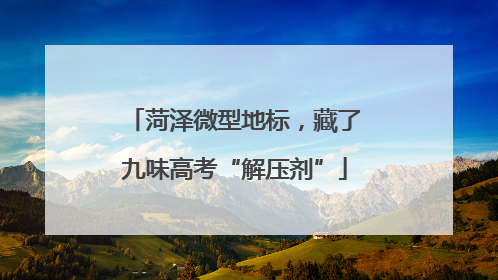 菏泽微型地标，藏了九味高考“解压剂”