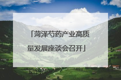 菏泽芍药产业高质量发展座谈会召开