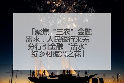 聚焦“三农”金融需求，人民银行莱芜分行引金融“活水”绽乡村振兴之花