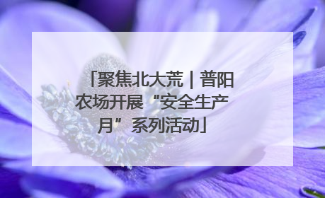 聚焦北大荒｜普阳农场开展“安全生产月”系列活动