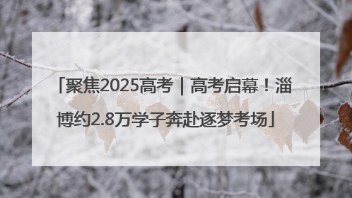 聚焦2025高考｜高考启幕！淄博约2.8万学子奔赴逐梦考场
