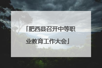 肥西县召开中等职业教育工作大会