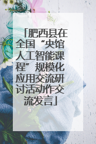 肥西县在全国“央馆人工智能课程”规模化应用交流研讨活动作交流发言