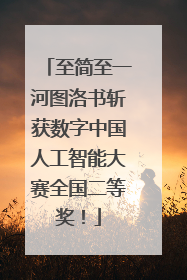 至简至一河图洛书斩获数字中国人工智能大赛全国二等奖！