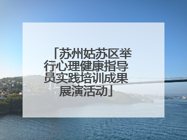 苏州姑苏区举行心理健康指导员实践培训成果展演活动
