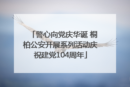 警心向党庆华诞 桐柏公安开展系列活动庆祝建党104周年