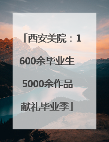 西安美院：1600余毕业生5000余作品献礼毕业季