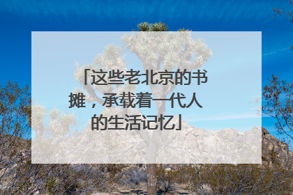 这些老北京的书摊，承载着一代人的生活记忆