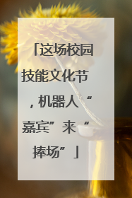 这场校园技能文化节，机器人“嘉宾”来“捧场”