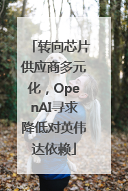 转向芯片供应商多元化，OpenAI寻求降低对英伟达依赖