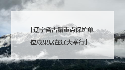 辽宁省古籍重点保护单位成果展在辽大举行