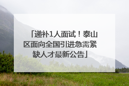 递补1人面试！泰山区面向全国引进急需紧缺人才最新公告