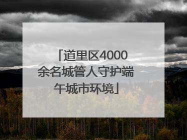 道里区4000余名城管人守护端午城市环境