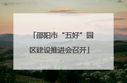 邵阳市“五好”园区建设推进会召开