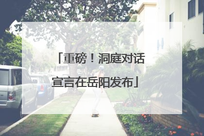 重磅！洞庭对话宣言在岳阳发布