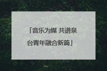 音乐为媒 共谱泉台青年融合新篇